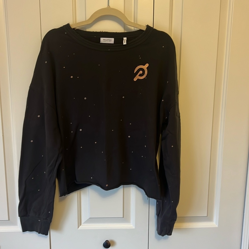 Peloton Black Sweatshirt with Gold Logo